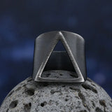 Geometric Vintage Hollow Triangle Ring