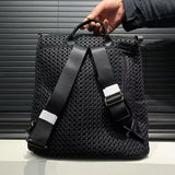 Black Hollow Out Pattern Backpack