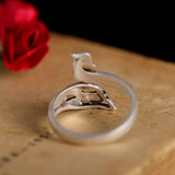 Retro Hollow Peacock Ring