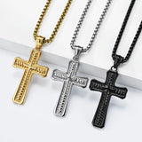 Klassischer religiöser Kreuz-Statement-Anhänger