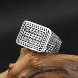 Fashion Unique Patterned Square Ring