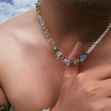 Irregular Acrylic Pearl Splicing Necklace
