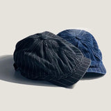 Retro Washed Striped Denim Cap