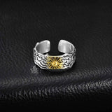Stereoscopic Sun Pattern Metal Ring