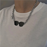 Mini Sunglasses Cross Chain Necklace