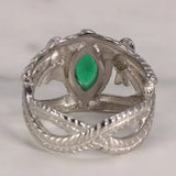 Green Zircon Sterling Silver Dragon Ring