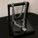 Hip Hop Square Zircon Necklace
