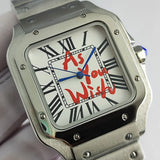 Square Roman Number Dial Watch