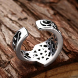 Hollow Zircon Cross Adjustable Ring