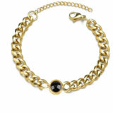 Black Stone Chain Bracelet