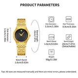 Gold Alloy Band Numberless Watch