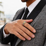 Stereoscopic Sun Pattern Metal Ring