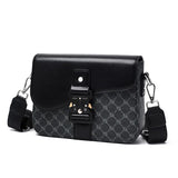 Geometric Jacquard Pattern Men's Crossbody Bag