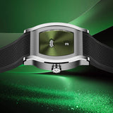 Numberless Shiny Dial Tonneau Watch