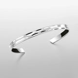 Stainless Steel Polished Design Cuff Bracelet