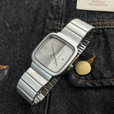 Square Form Calendar Steel Watch