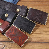 Geometric Laser Engraved Totem Men's Belt