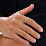 Stereoscopic Sun Pattern Metal Ring