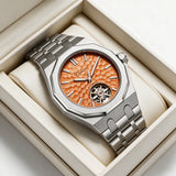 Tourbillon Achteckige Edelstahluhr