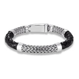 Hammer Chain Leather Bracelet