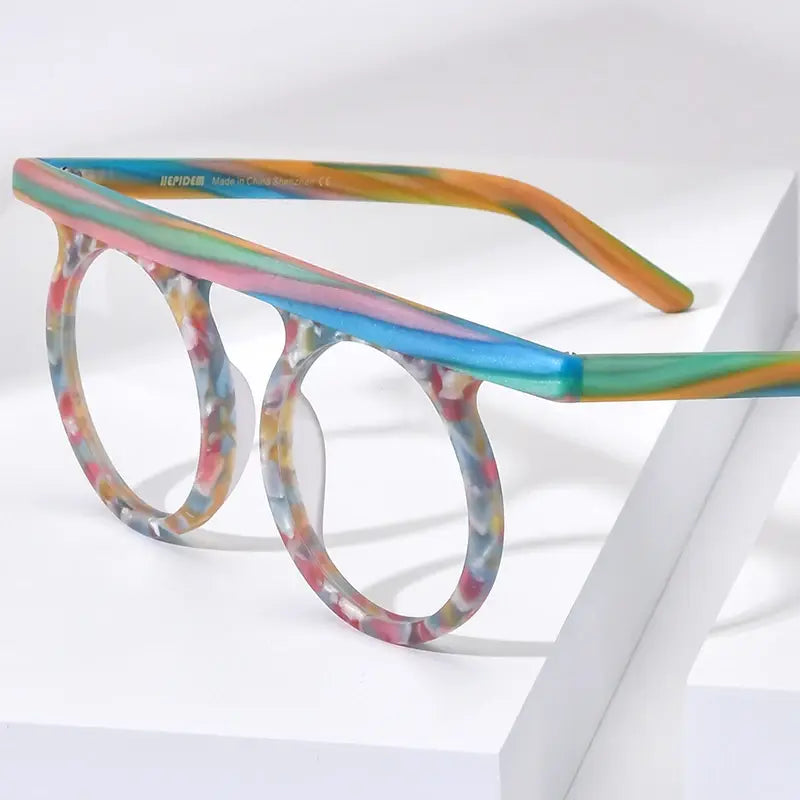 Couleur éclate des lunettes rondes