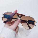 Classic Cattle Head Decoration Pilot Sunglasses
