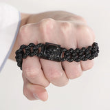 Bracelet chaîne à maillons tête de mort Steampunk