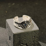 Retro Night Cross Adjustable Ring