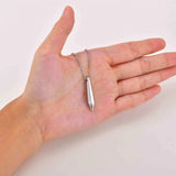 Smooth Bullet Pendant Necklace