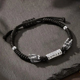 Ethnic Mantra Dragon Braided Rope Bracelet
