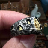 Forging Hammer Buddha Adjustable Ring