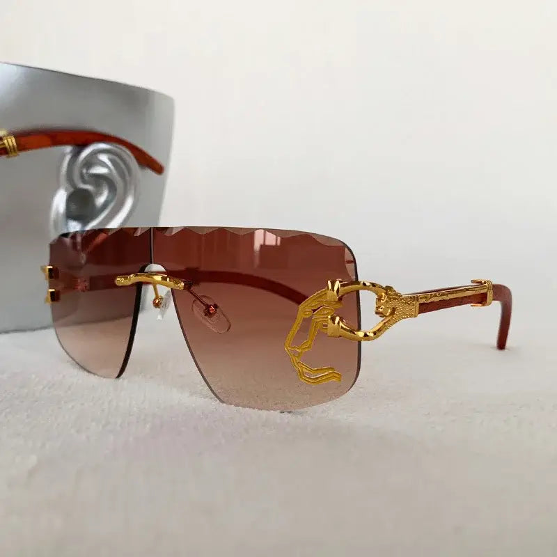 Golden Vision Authority Rimless Sunglasses