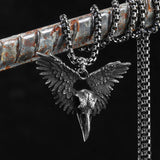 الفولاذ المقاوم للصدأ قلادة قلادة الغراب