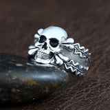 Neo-Gothic Sterling Silver Skull Ring
