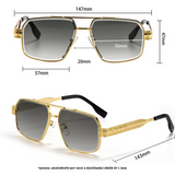 Gold Color Alloy Frame Sunglasses