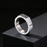 Mini Black Zircon Stainless Steel Ring