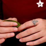 Retro Hollow Peacock Ring