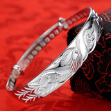 Sterling Silver Noble Phoenix Bangles Bracelet