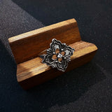 Retro Lucky Four-Leaf Clover Open Ring