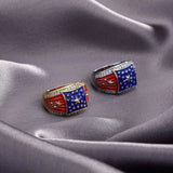 American Flag Iced Out Ring