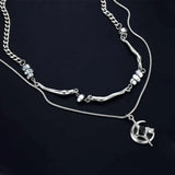 Collar Cruz Estrella Doble Capa