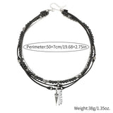 Retro Multilayer Agate Beaded Necklace