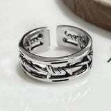 Retro Hollow Twisted Rope Ring