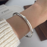 925 Sterling Silver Retro Cuff Bracelet