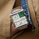 Analog Digital Multi-Time Zone Watch