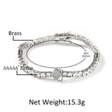 Iced Out Cubic Zirconia Tennis Bracelet