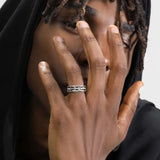 Retro Hollow Twisted Rope Ring