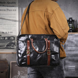 Genuine Leather Simple Messenger Bag