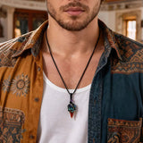 Natural Stone Adjustable Rope Necklace