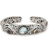 Silver Geometric Vintage Cuff Bracelet